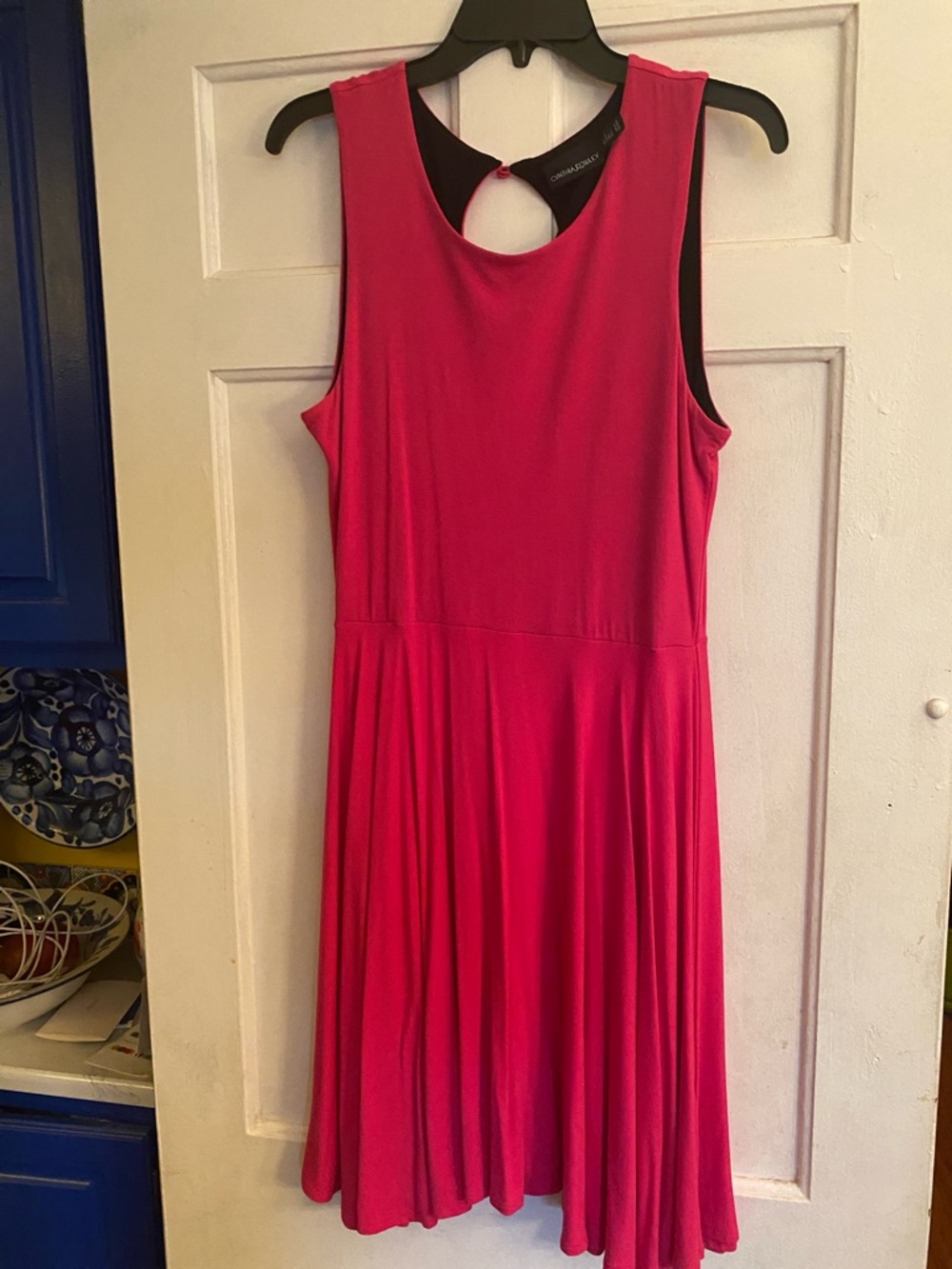 Cynthia Rowley Sleeveless Hot Pink Fit & Flare Midi Dress